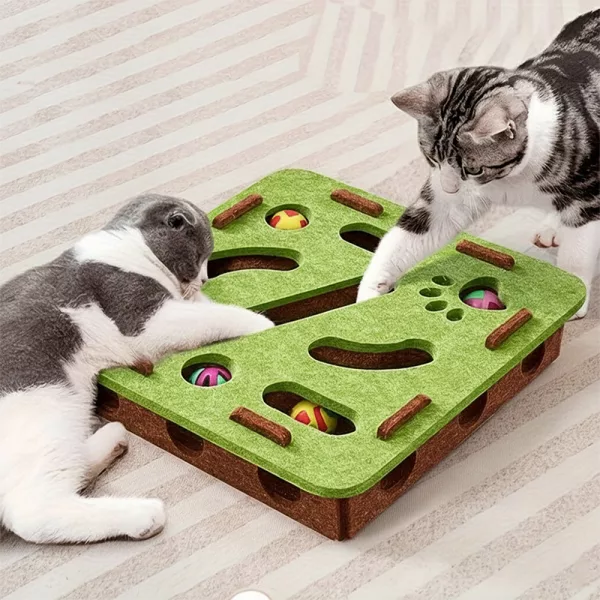 cat puzzle toy, cat exercise toy, catch ball toy