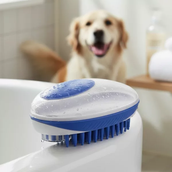 dog bath brush, silicone dog brush,