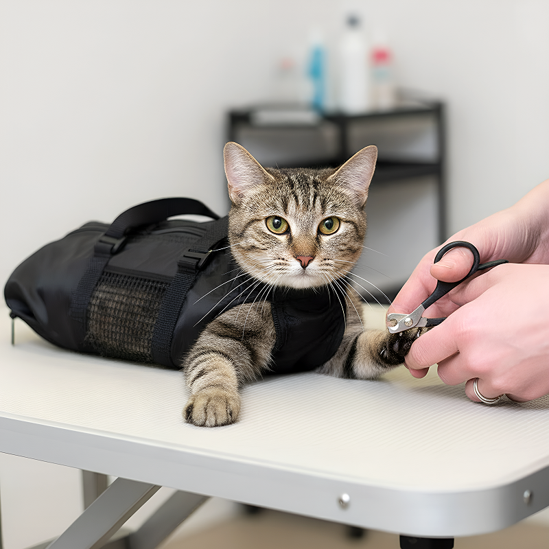 cat grooming bag, cat bathing bag, cat washing bag, cat bag for bathing, cat restraint bag