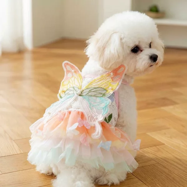 dog princess costume, dog princess outfit, fairy princess dog costume